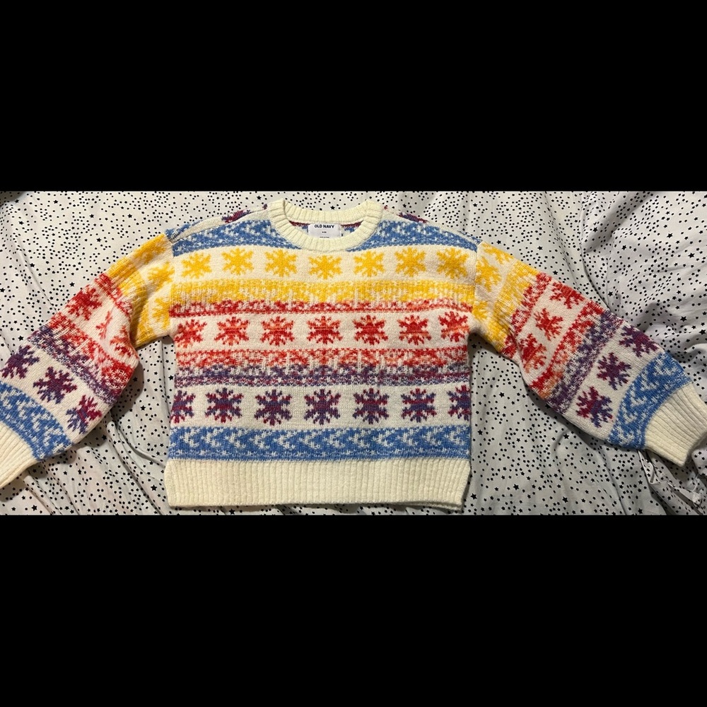 Old Navy Cozy Fair Isle Space Dye Sweater for Girls